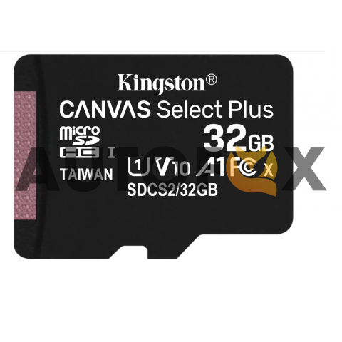 Kingston microSD 32GB Canvas Select Plus A1 (100mb\s) без адаптера Карта памяти 