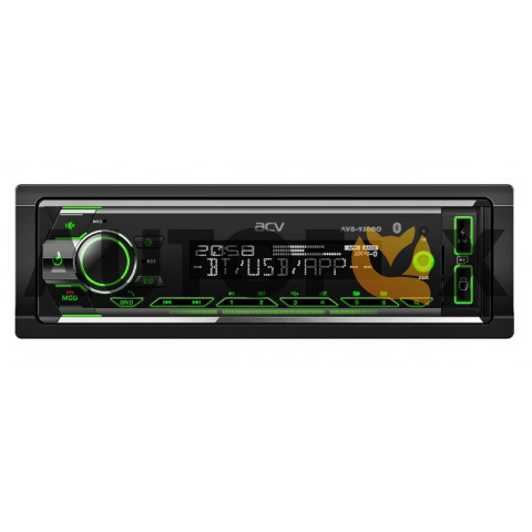 ACV AVS-930BG (1din/зеленая/BT/2USB/AUX/SD/FM/3RCA/SUB/QC/4*50).