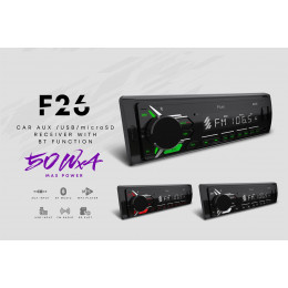 Five F26W (1din/белая/Bluetooth/USB/AUX/SD/FM/4*50).